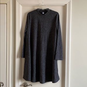 Old Navy Mock Neck Ribbed Knit Long Sleeved Dress